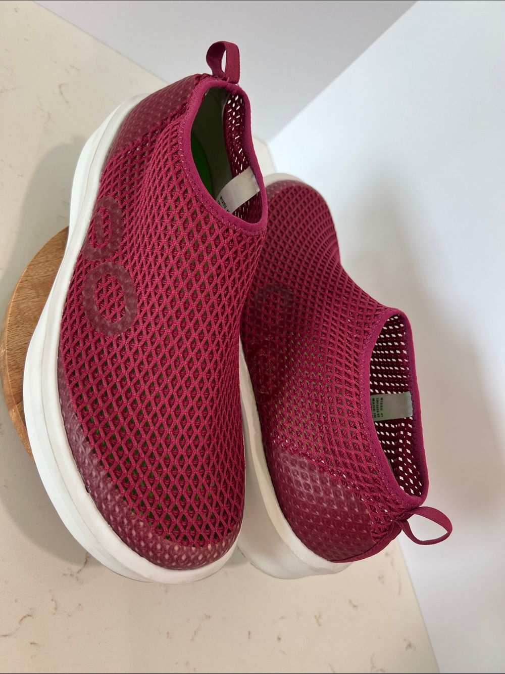 OOFOS OOmega Chukka Recovery Slip On Shoes Rosebud Pink Mesh Women’s Size 10 - Picture 7 of 12
